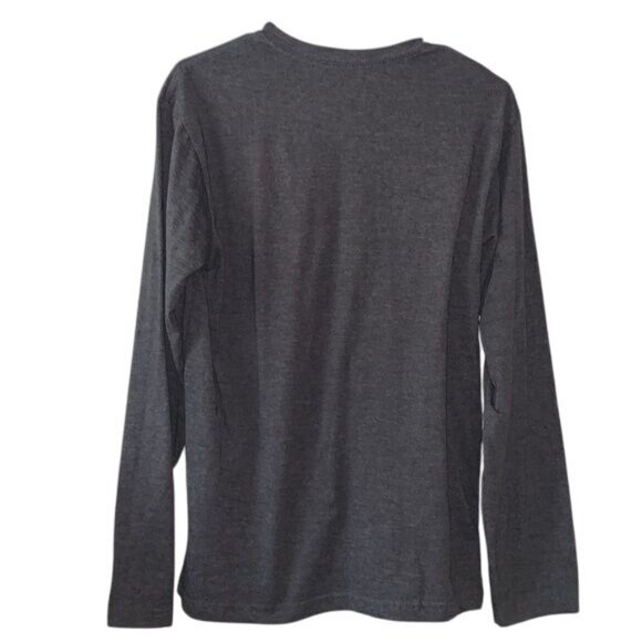 Adidas Mens Golf Long Sleeve Shirt Gray White Logo Polyester Cotton S - Picture 6 of 8